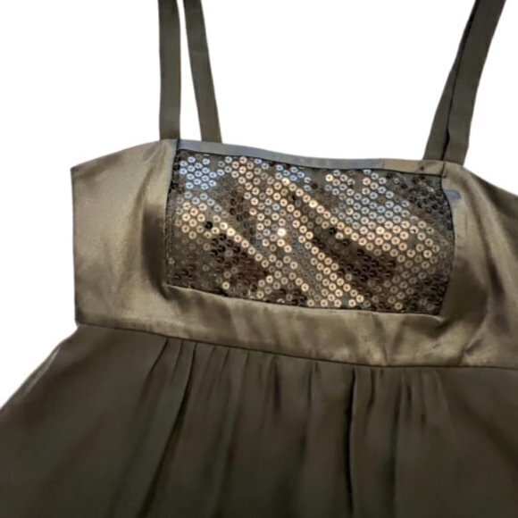 110 West DRESS SEQUINS CHIFFON WOMEN'S DRESS SIZE 12 Shiny Party Holiday - Picture 8 of 16